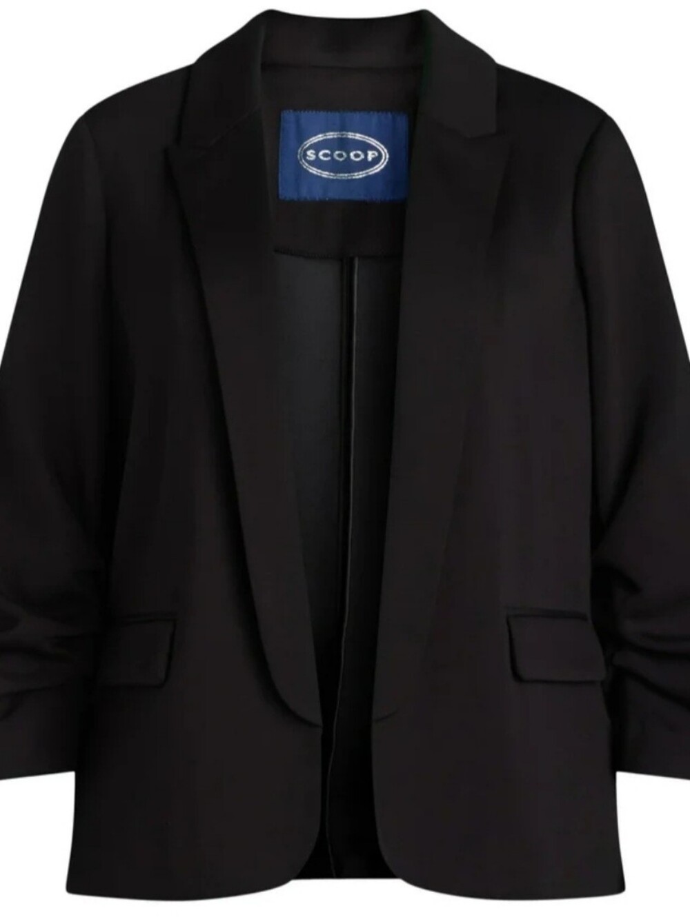 Scoop Relaxed Ultimate ScubaKnit Blazer with Scrunch Sleeves